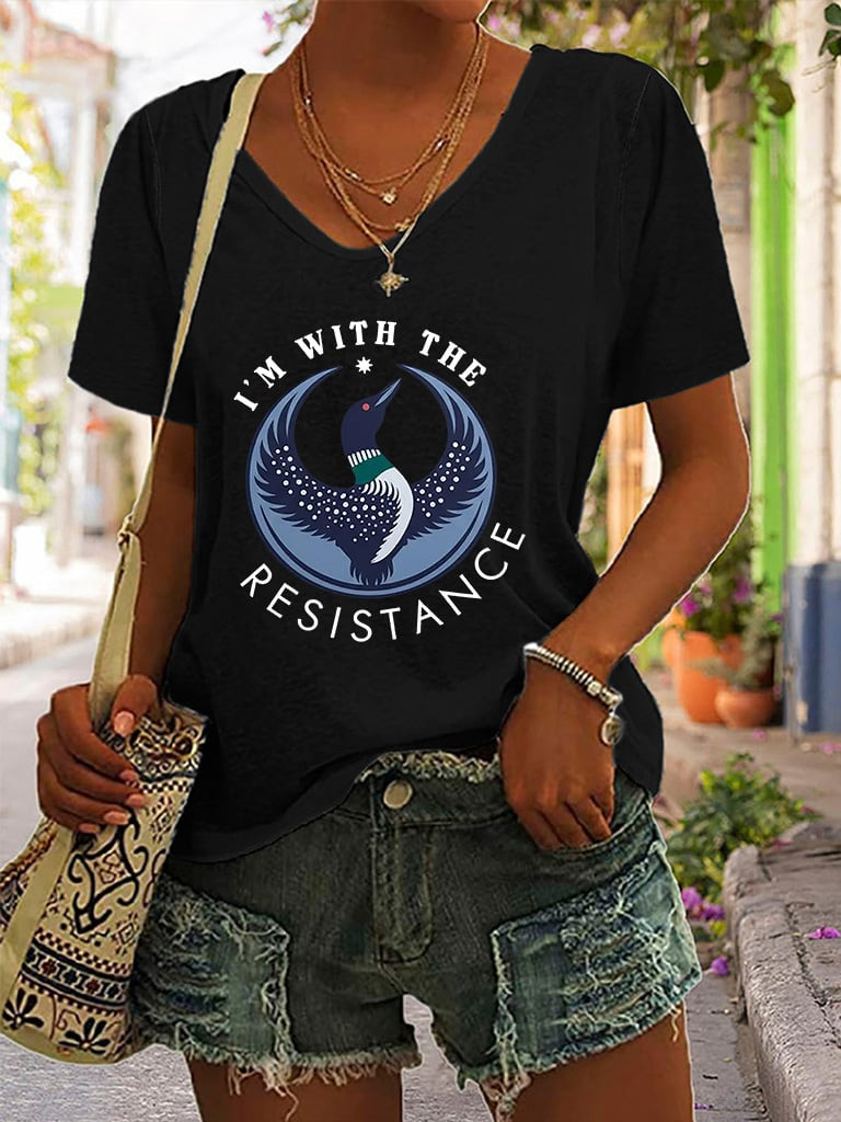 I'm With The Resistance V-Neck T-Shirt I Stand With Minnesota Shirt Political Clothing I'm With The Resistance V-Neck T-Shirt I Stand With Minnesota Shirt Political Clothing