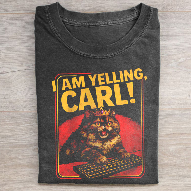 Im Yelling Carl T-Shirt Donut Cat Fan Club Graphic Tee Cat Queen Gift