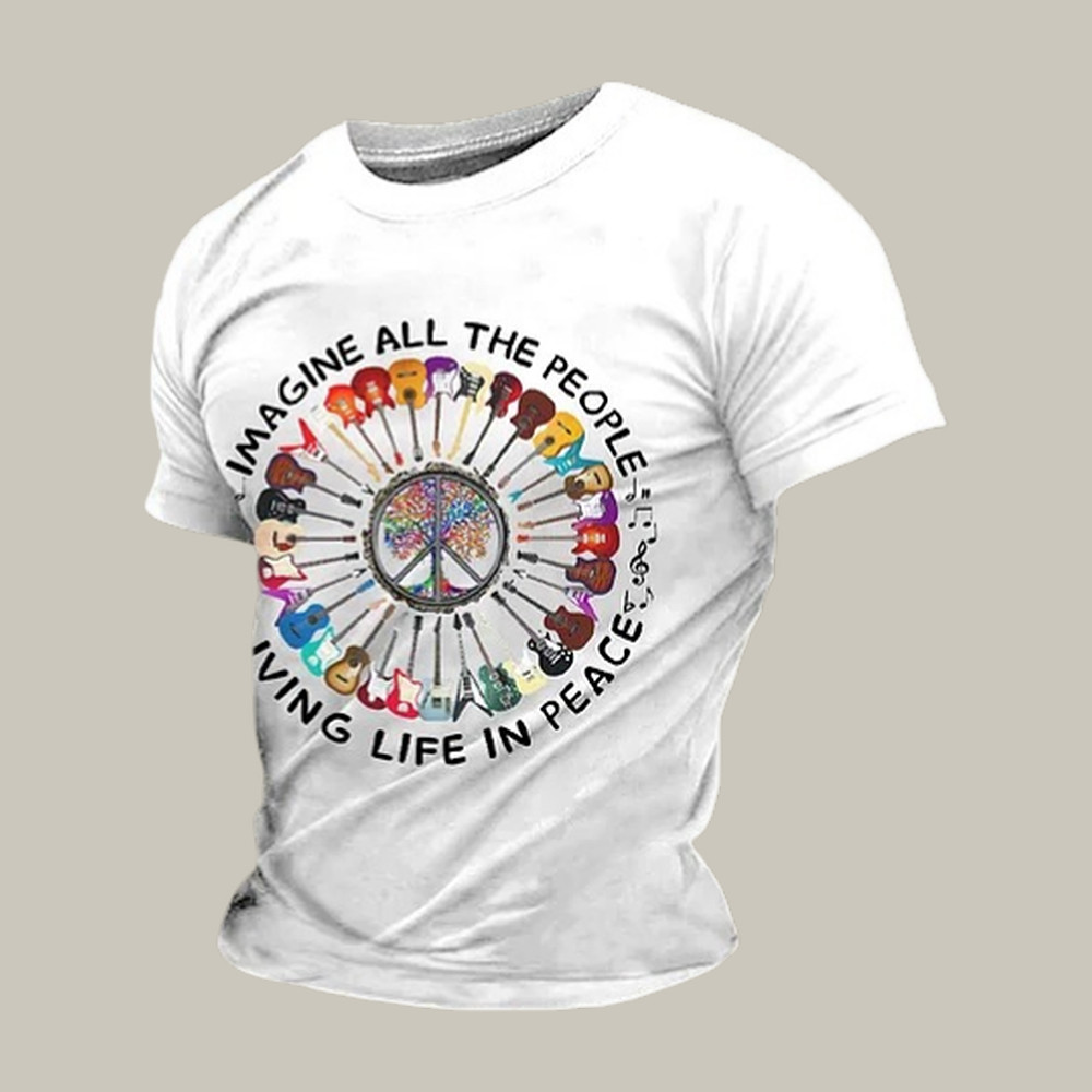 Imagine All The People Living Life In Peace T-Shirt John Lennon Music Tee Peace Lover Gift For Fan