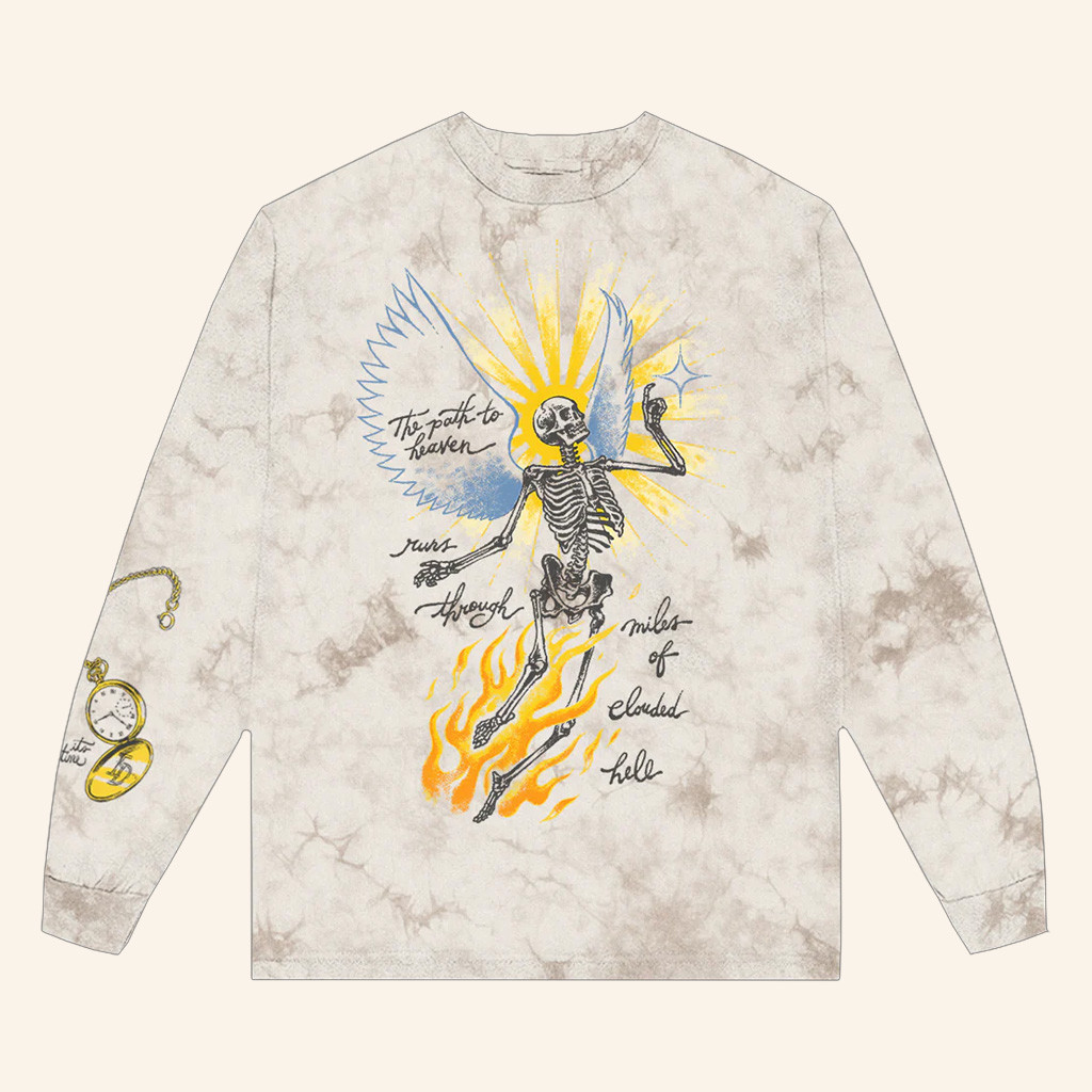 Imagine Dragons Merch It's Time Brown Tie Dye Long Sleeve T-Shirt Gifts For Brother