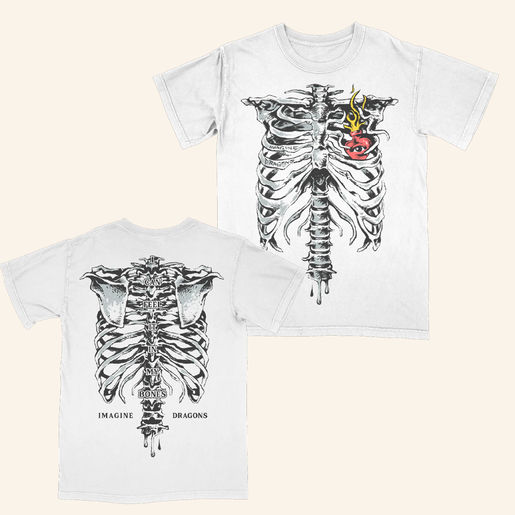 Imagine Dragons Music Merch Feel It In My Bones Skeleton T-Shirt Gifts For Fans Imagine Dragons Music Merch Feel It In My Bones Skeleton T-Shirt Gifts For Fans