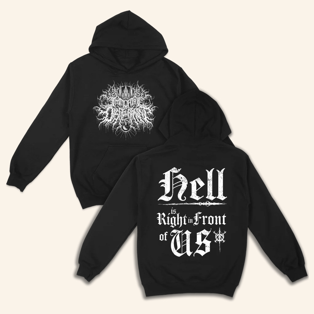 Immortal Disfigurement Merch Hell Blackletter Hoodie Gifts For Fans Immortal Disfigurement Merch Hell Blackletter Hoodie Gifts For Fans
