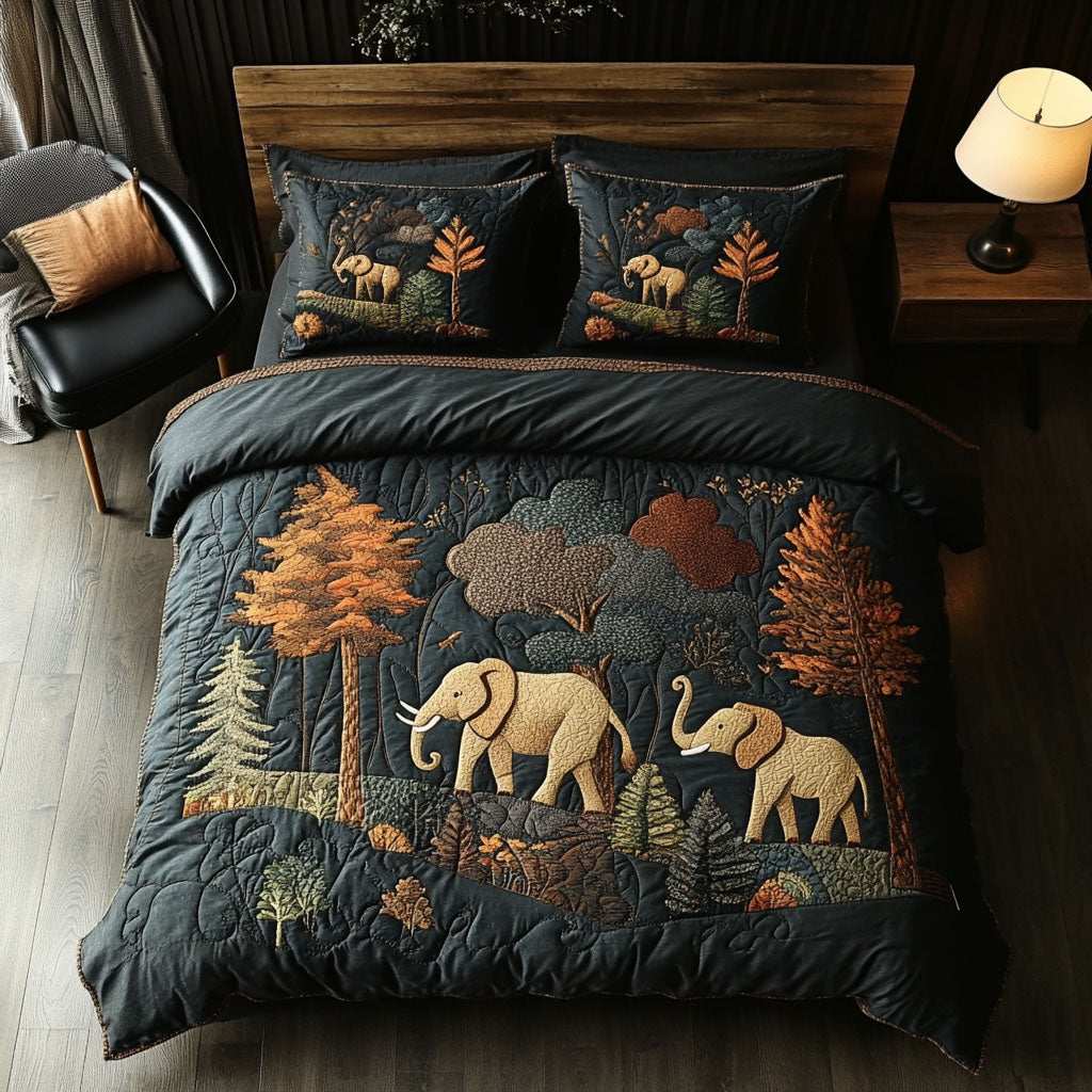 Imperial Walk Quilted Bedding Set Christmas Bedding Sets Best Elephant Gift Ideas
