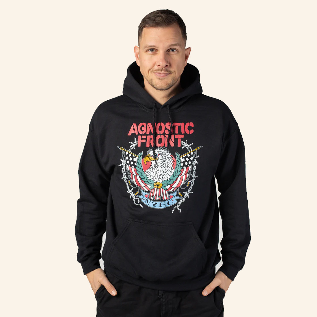 Impericon Merch Agnostic Front Eagle 2025 Hoodie Gift Ideas For Husband