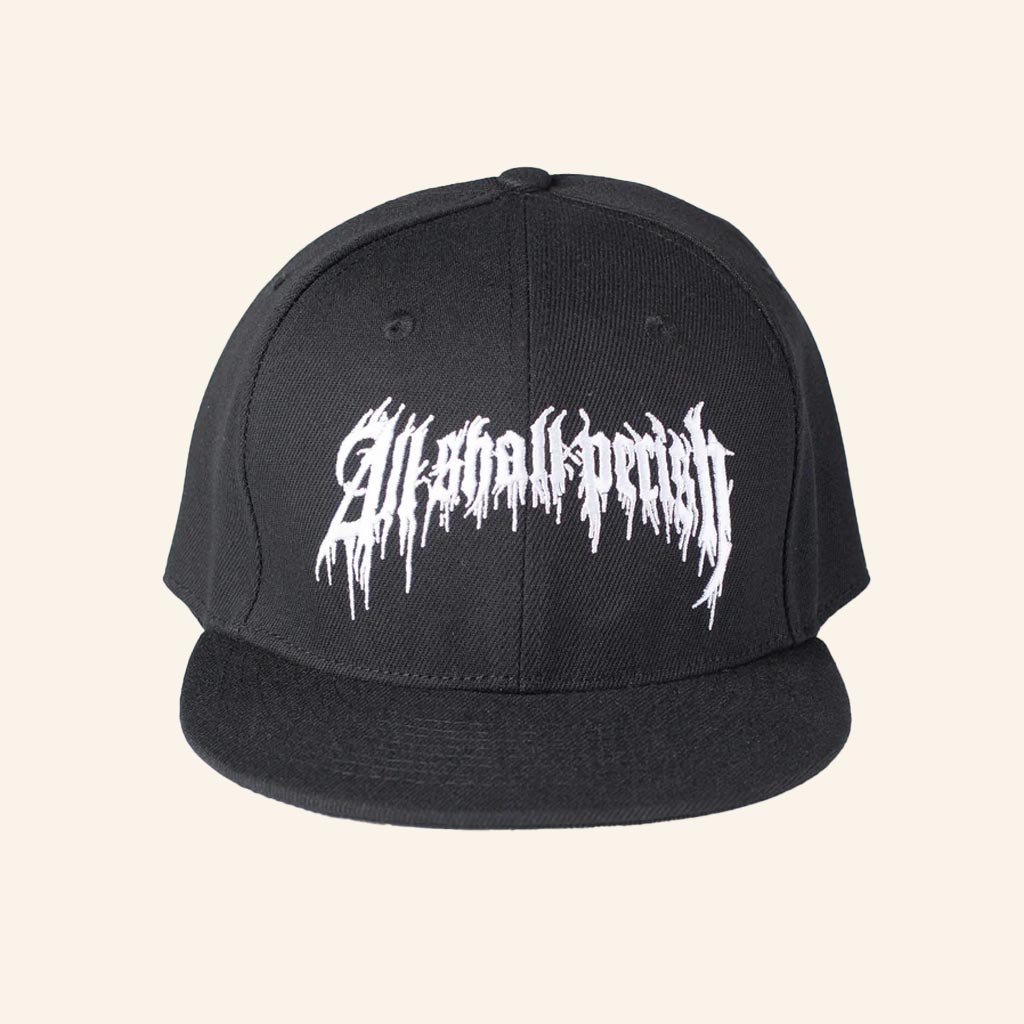Impericon Merch All Shall Perish White Logo Snapback Hat Embroidered Gifts For Husband