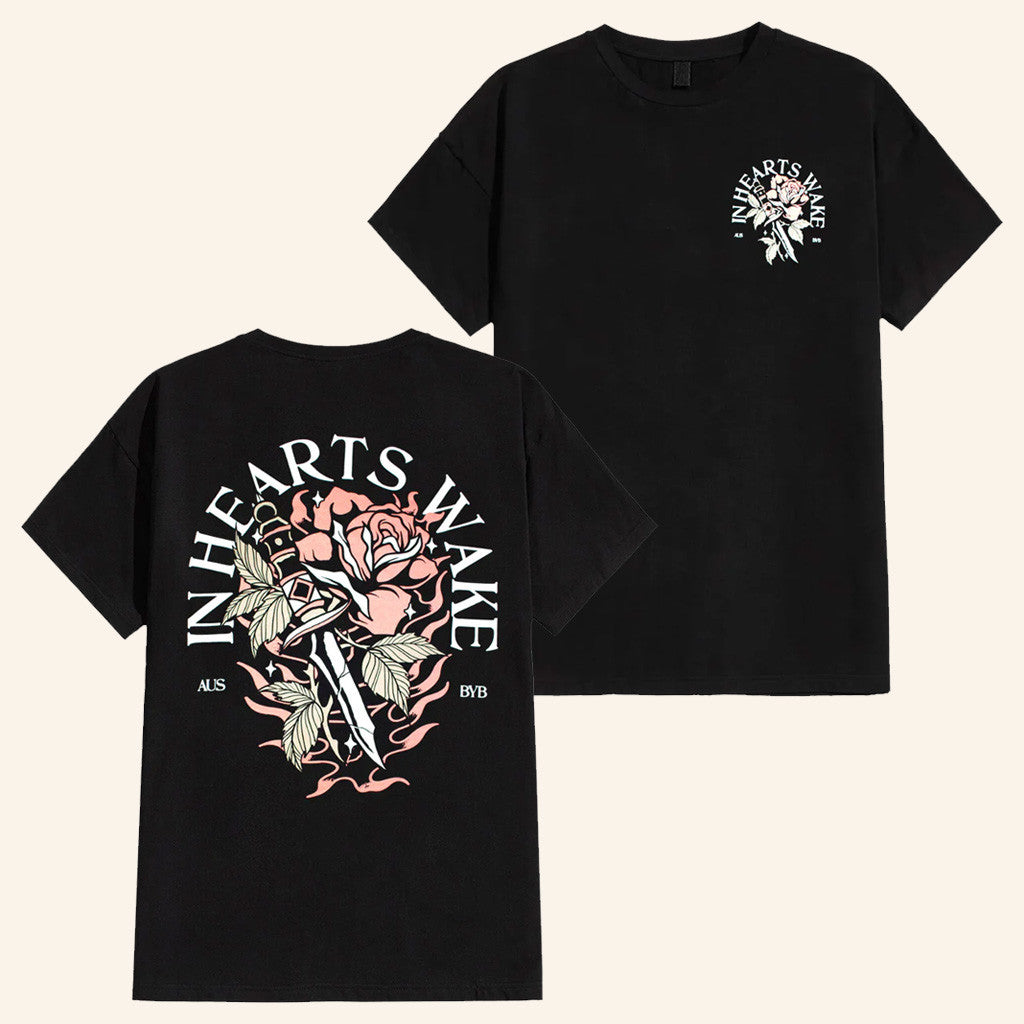 Impericon Merch In Hearts Wake Rose Dagger T-Shirt Gifts For Her Impericon Merch In Hearts Wake Rose Dagger T-Shirt Gifts For Her