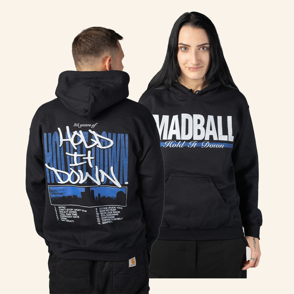 Impericon Merch Madball Hold It Down Tracklist 25 Years Anniversary Hoodie Gifts For Music Fans