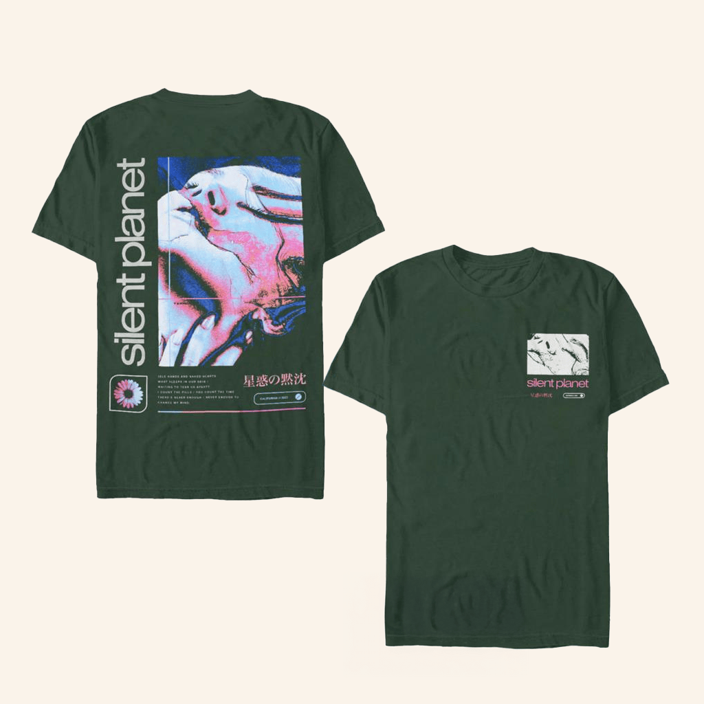Impericon Merch Silent Planet Girl Forest Green T-Shirt Good Gifts For Boyfriend Impericon Merch Silent Planet Girl Forest Green T-Shirt Good Gifts For Boyfriend