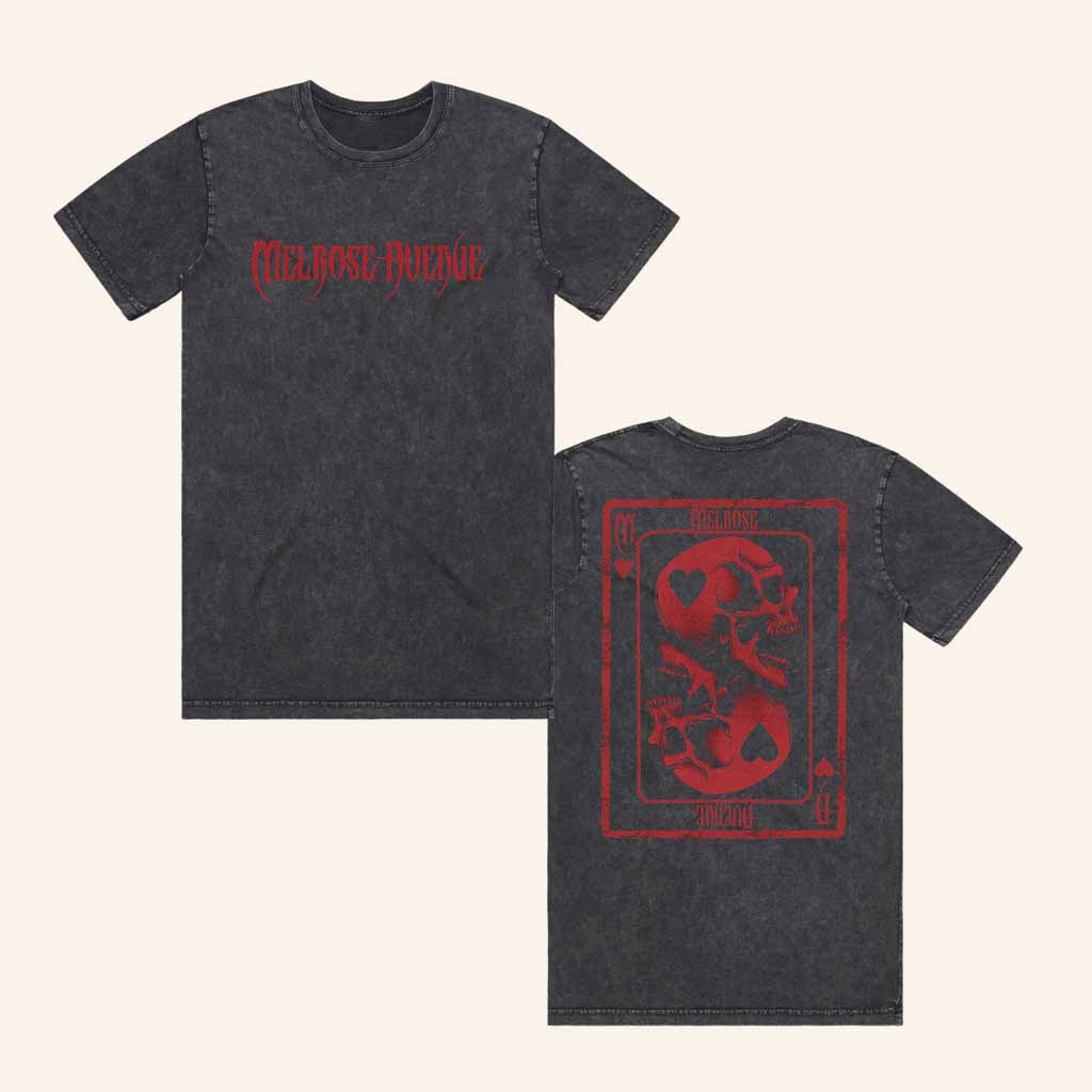 Imprint Merch Melrose Avenue Skull Card T-Shirt Birthday Gift Ideas For Him Imprint Merch Melrose Avenue Skull Card T-Shirt Birthday Gift Ideas For Him