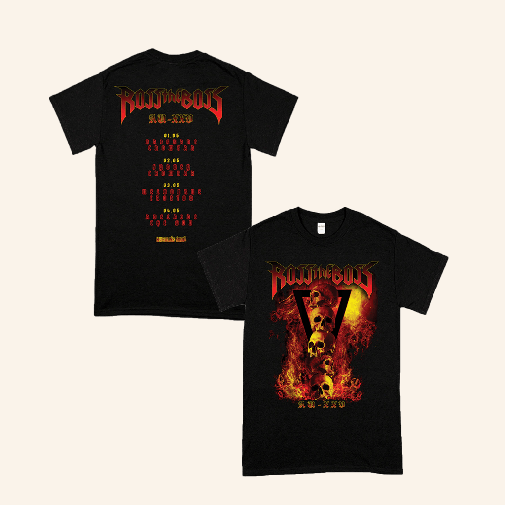 Imprint Merch Ross The Boss Skull Flame T-Shirt Gifts For Dad