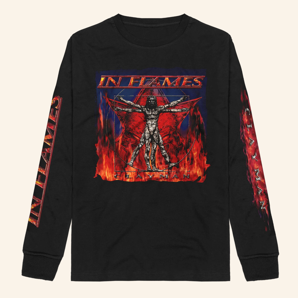 In Flames Merch Clayman Long Sleeve Shirt Gifts For Band Lovers