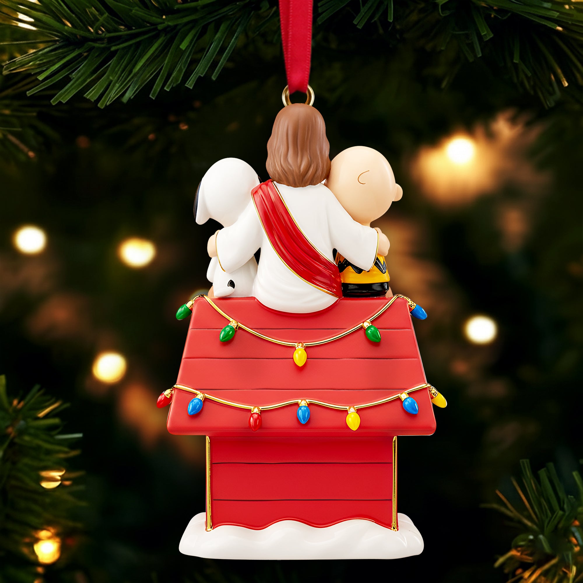 In Jesus Christ Arms Acrylic Ornament - Personalized Gifts For Christians - Fun Holiday Ornament Gift