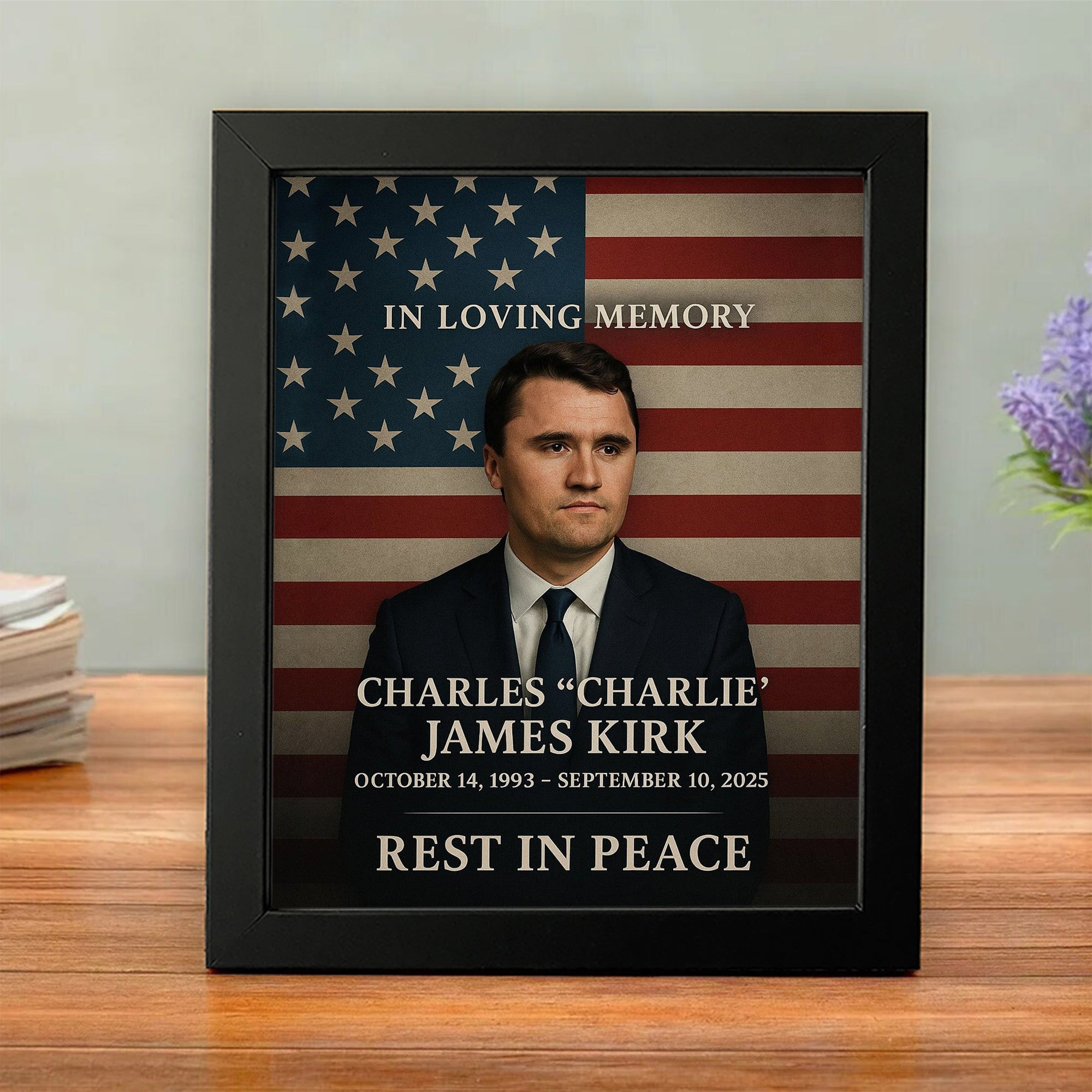 In Loving Memory Of Charlie Kirk Poster Rest In Peace 1993 2025 Proud Picture Gifts