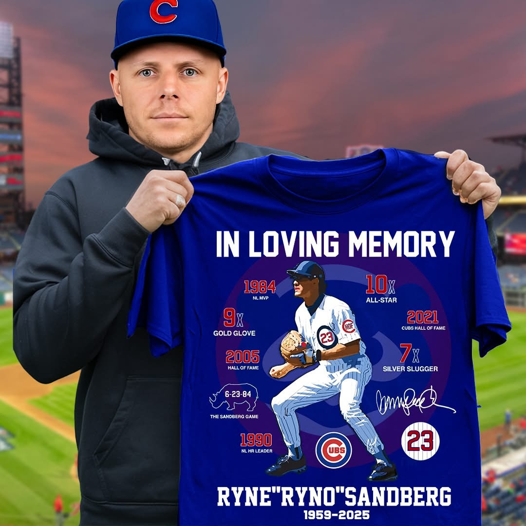 In Loving Memory Ryne Sandberg 23 The MVP Shirt Baseball Player Gift Ideas