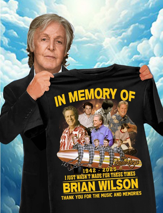In Memory Of Brian Wilson T-Shirt 1942-2025 Thank You For The Music And Memories