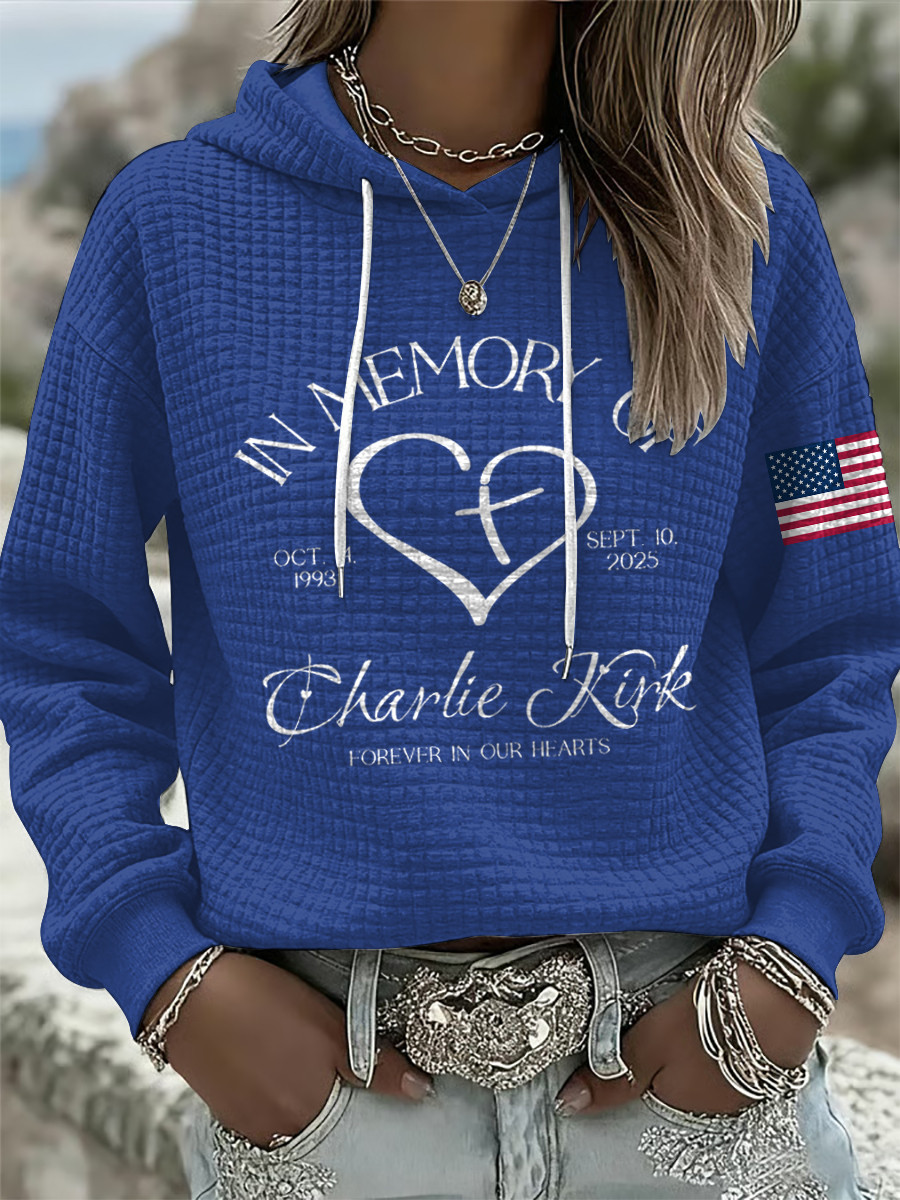 In Memory Of Charlie Kirk Hoodie Forever In Our Hearts 1993 2025 Best Charlie Kirk Gifts