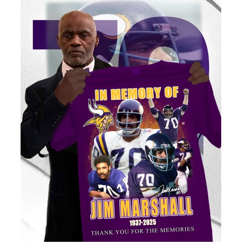 In Memory Of Jim Marshall 1937-2025 T-Shirt Thank You For The Memories
