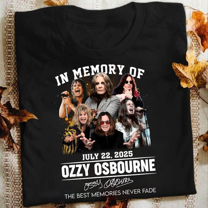 In Memory Of Ozzy Osbourne T-Shirt Signature The Best Memories Never Fade Fan Gift Ideas