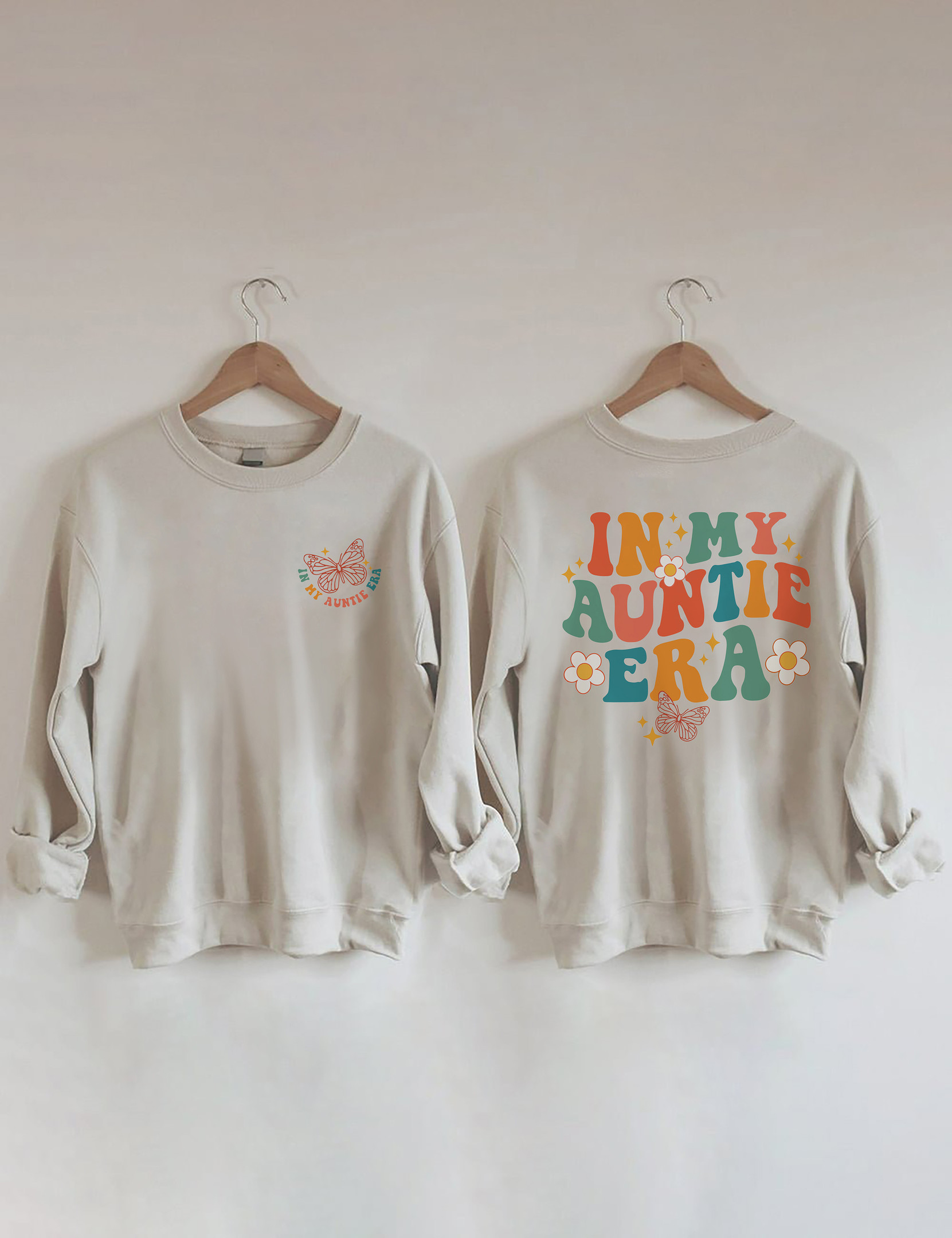 In My Auntie Era Sweatshirt Humorous Style Novelty Sweatshirt Presents For Aunt