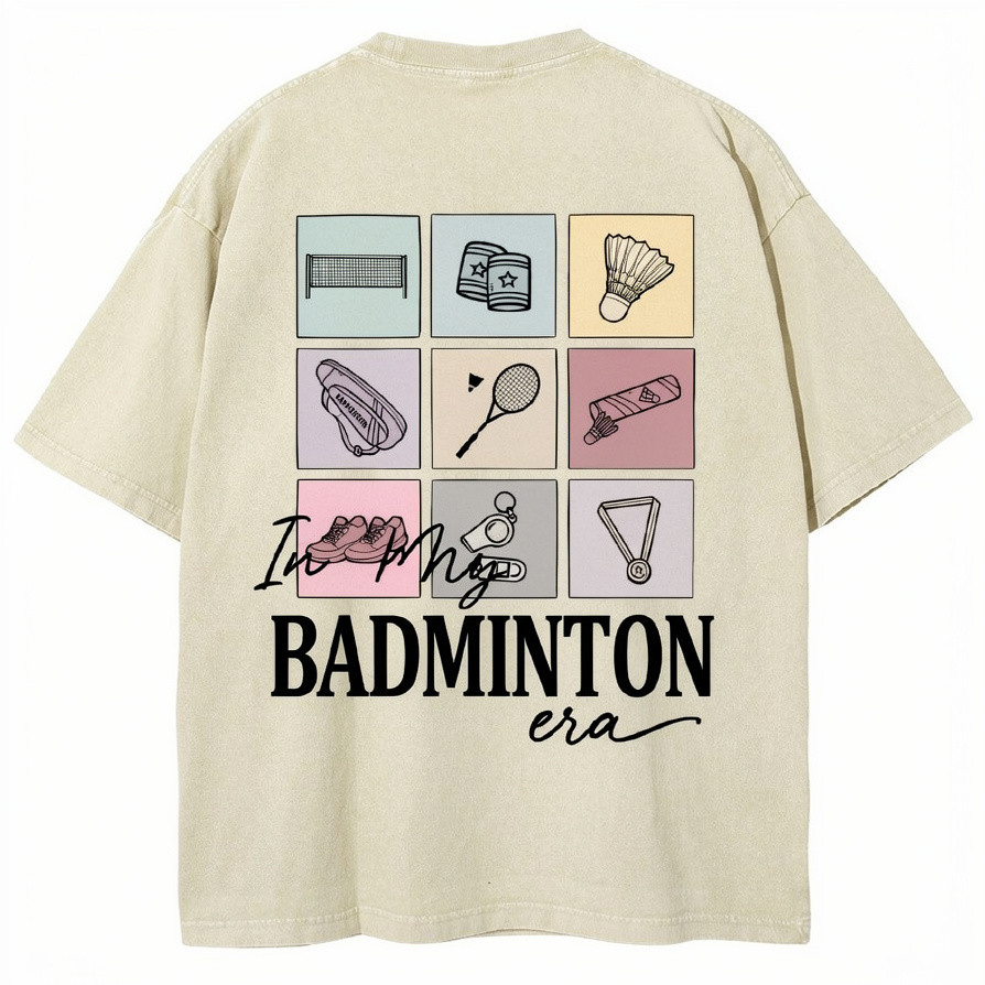 In My Badminton Era T-Shirt Sports Badminton Player Clothing Badminton Lover Gift