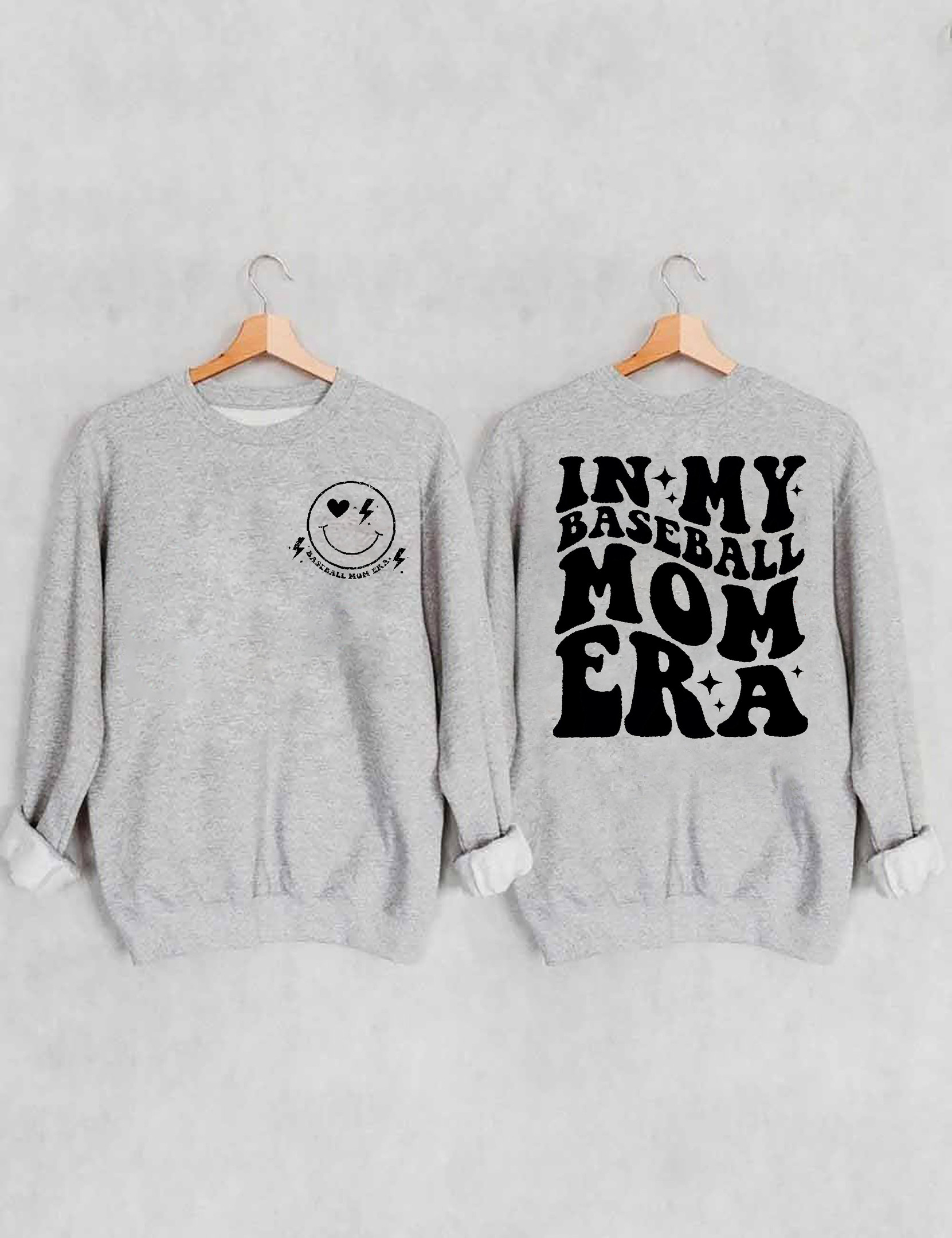 In My Baseball Mom Era Sweatshirt Funny Meme Clothing Baseball Lover Gifts