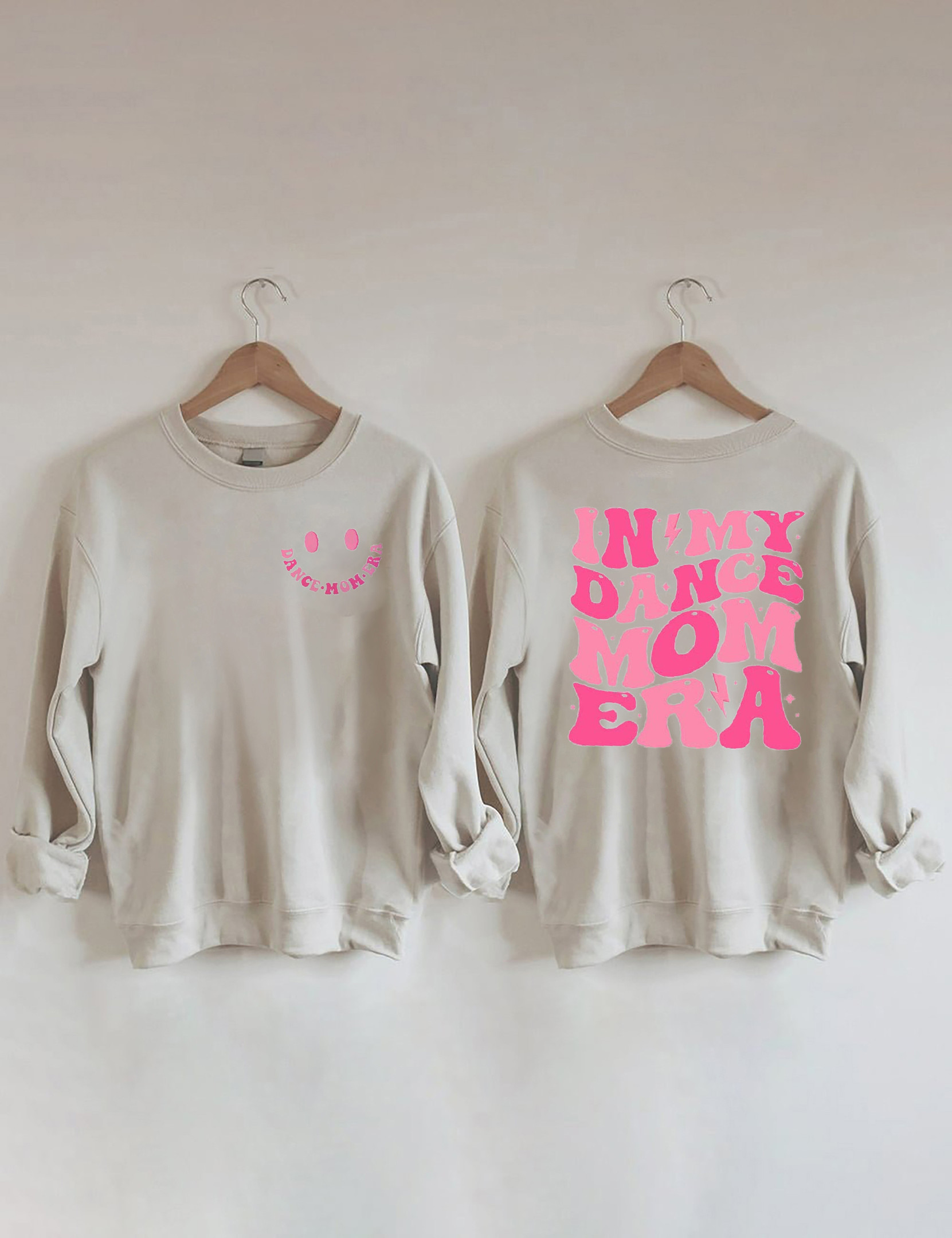 In My Dance Mom Era Sweatshirt Smiley Face Graphic Funny Sweatshirt Cool Presents Ideas