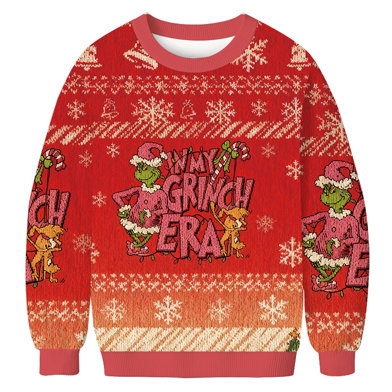 In My Grinch Era Christmas Ugly Sweatshirt Christmas Cozy Winter Wear Gift Ideas