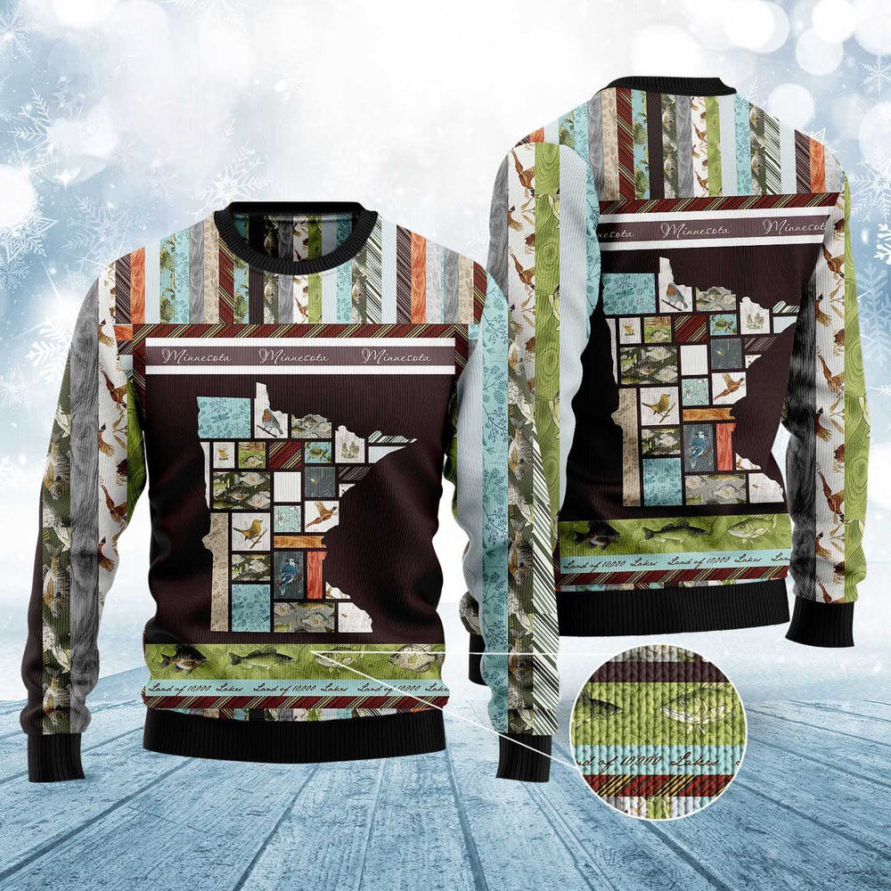 In The Deep Heart Of Minnesota Ugly Christmas Sweater Funny Ugly Christmas Sweater Xmas Gifts