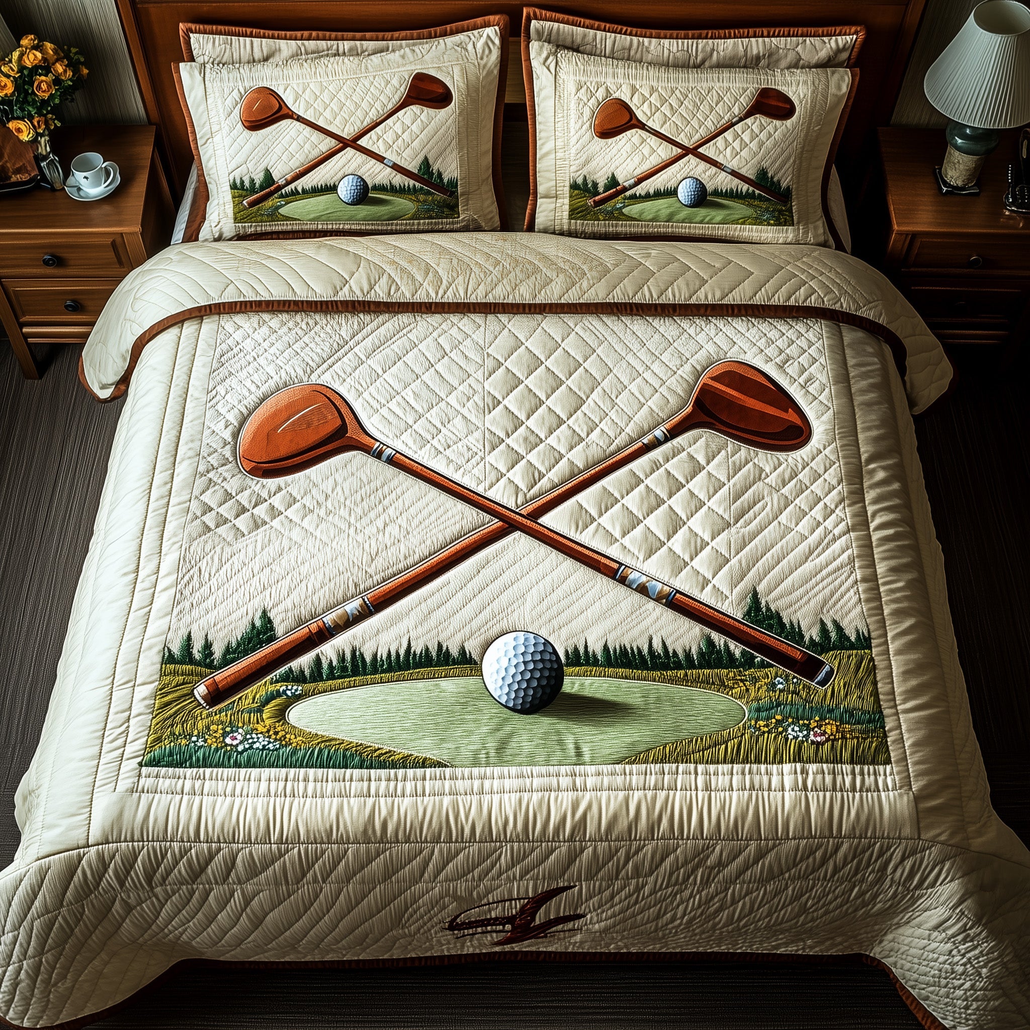 In the Golf Bag Quilted Bedding Set Duvet Cover Merchandise Golf Ideas For Christmas