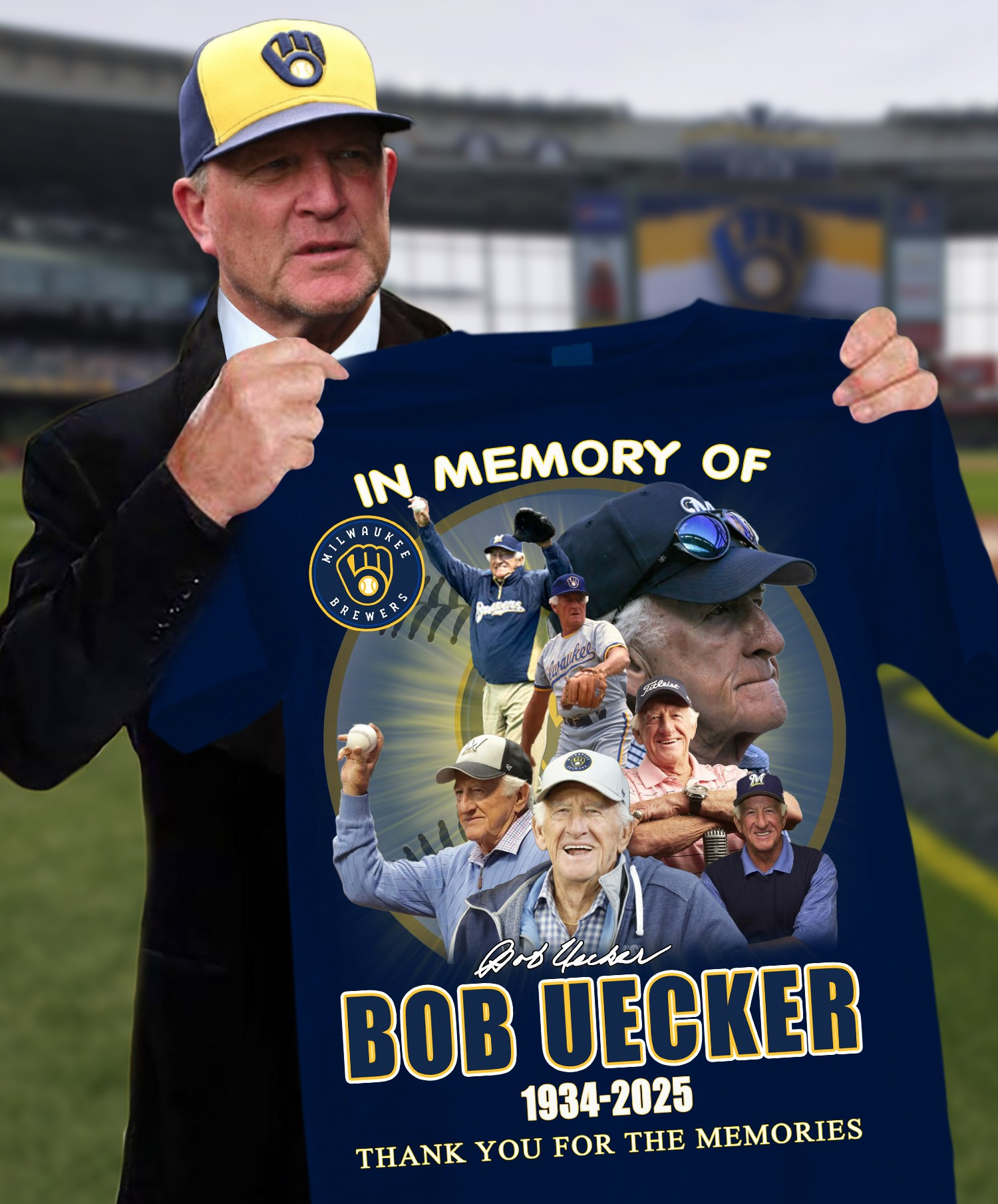 In The Memory Of Bob Uecker 1934 2025 Thank You For The Memories T-Shirt Baseball Fan Gifts