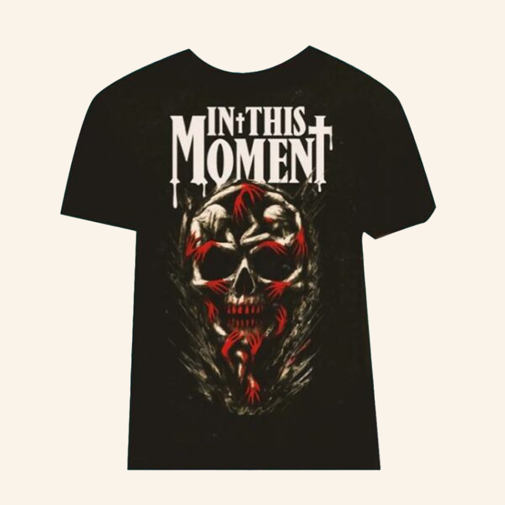 In This Moment Merch Skull T-Shirt Christmas Gifts For Rock Lovers
