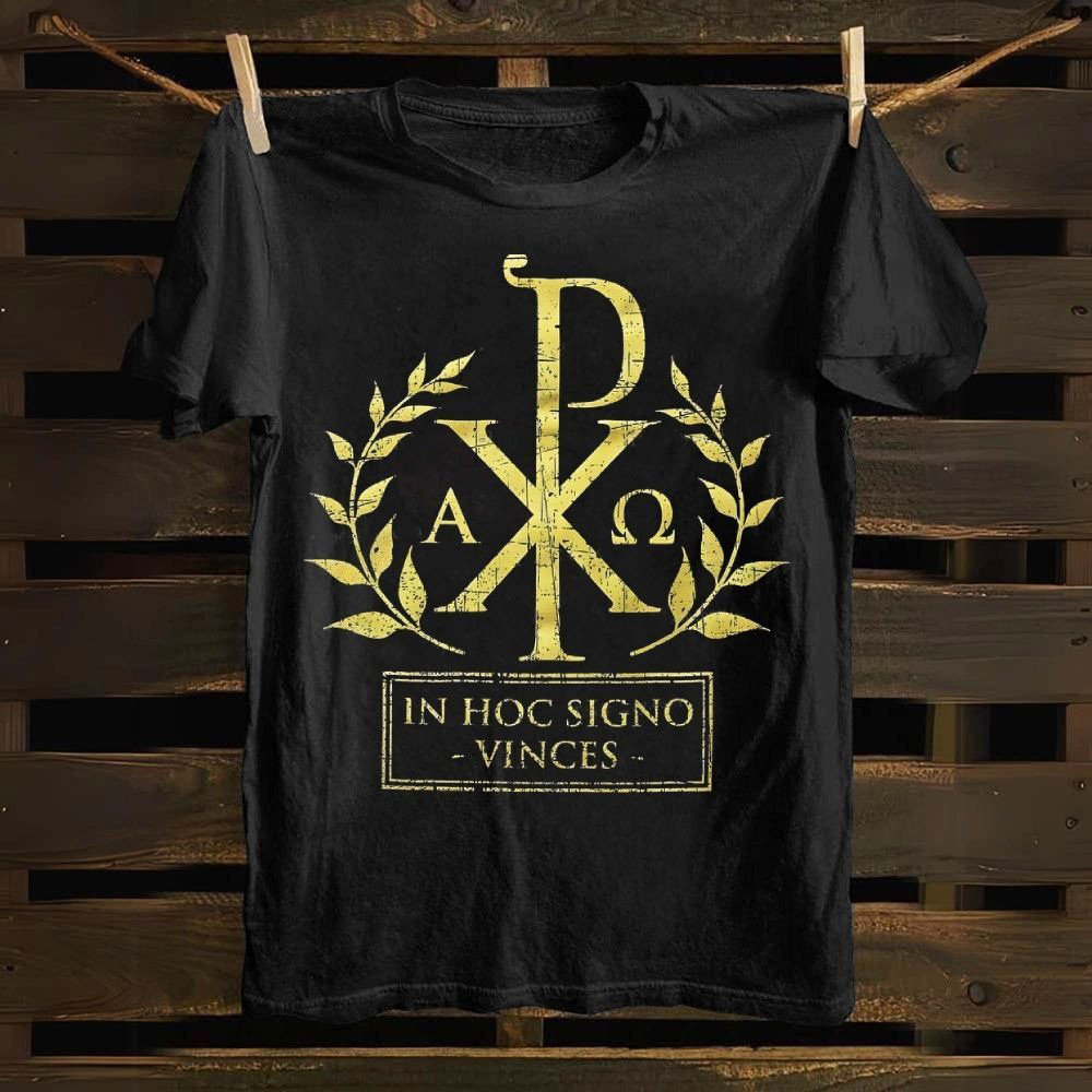 In This Sign Thou Shalt Conquer T-Shirt Christian Faith Constantine Best Gift