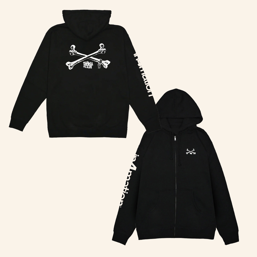 IN4MATION Merch Crossbones 2 Zip Up Hoodie Christmas Gifts For Son
