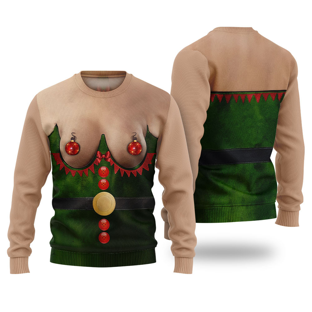 Inappropriate Naughty Ugly Christmas Sweater Lovely Christmas Sweater Gift for Mom or Grandma