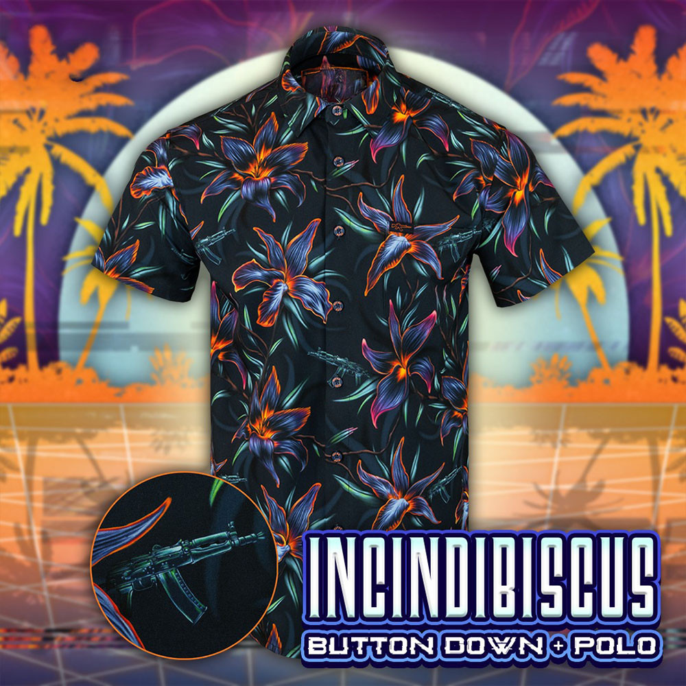 Incindibiscus Button Down Shirt Lily Hawaiian Shirt Gifts For Boyfriend