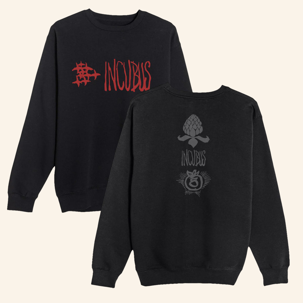 Incubus Merch Incubus Crows Black Crewneck Sweatshirt Gifts For Rock Fans