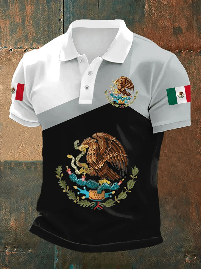 Independence Day Mexican Flag Polo Shirt Gifts For Mexico Lovers