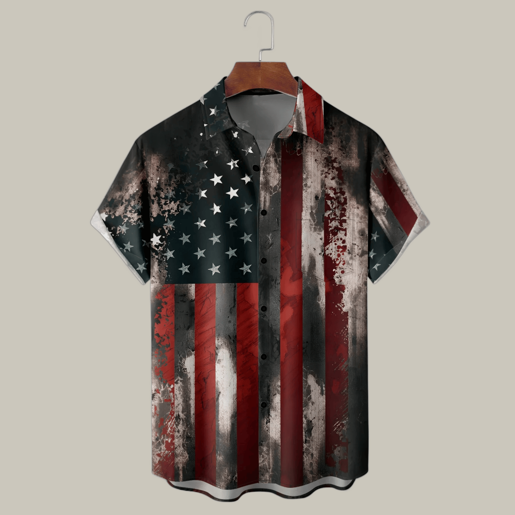 Independence Day National American Flag Hawaiian Shirt US Men's Clothing Present For Brother