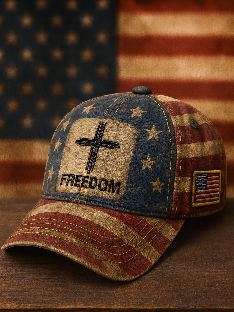 Independent Hat American Flag Pattern Freedom Baseball Cap Patriotic Gifts For Him