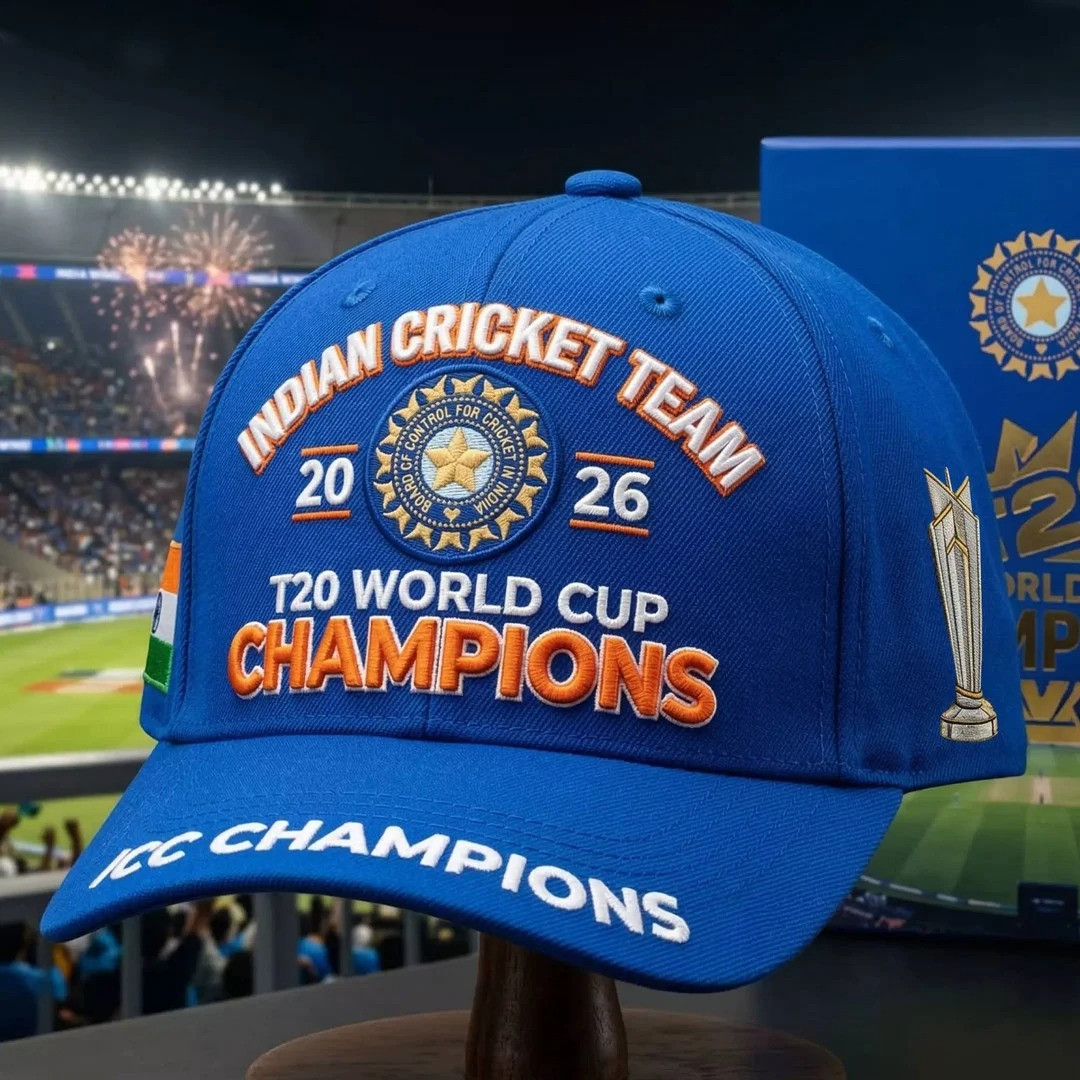 Indian Cricket Team T20 World Cup 2026 Champions Baseball Hat Fan Gear Best Gift For Cricket Lovers