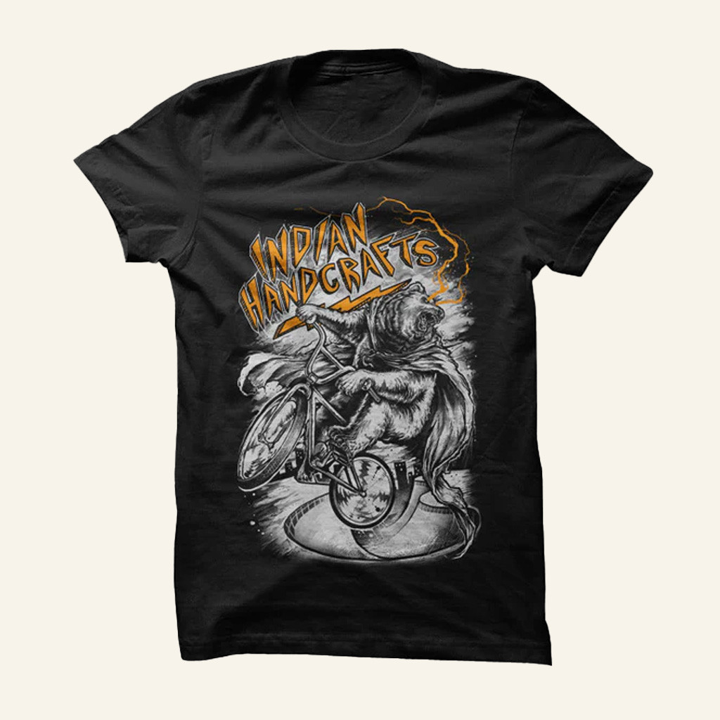 Indian Handcrafts Merch BMX Bear Black T-Shirt Cool Christmas Gifts For Guys Indian Handcrafts Merch BMX Bear Black T-Shirt Cool Christmas Gifts For Guys