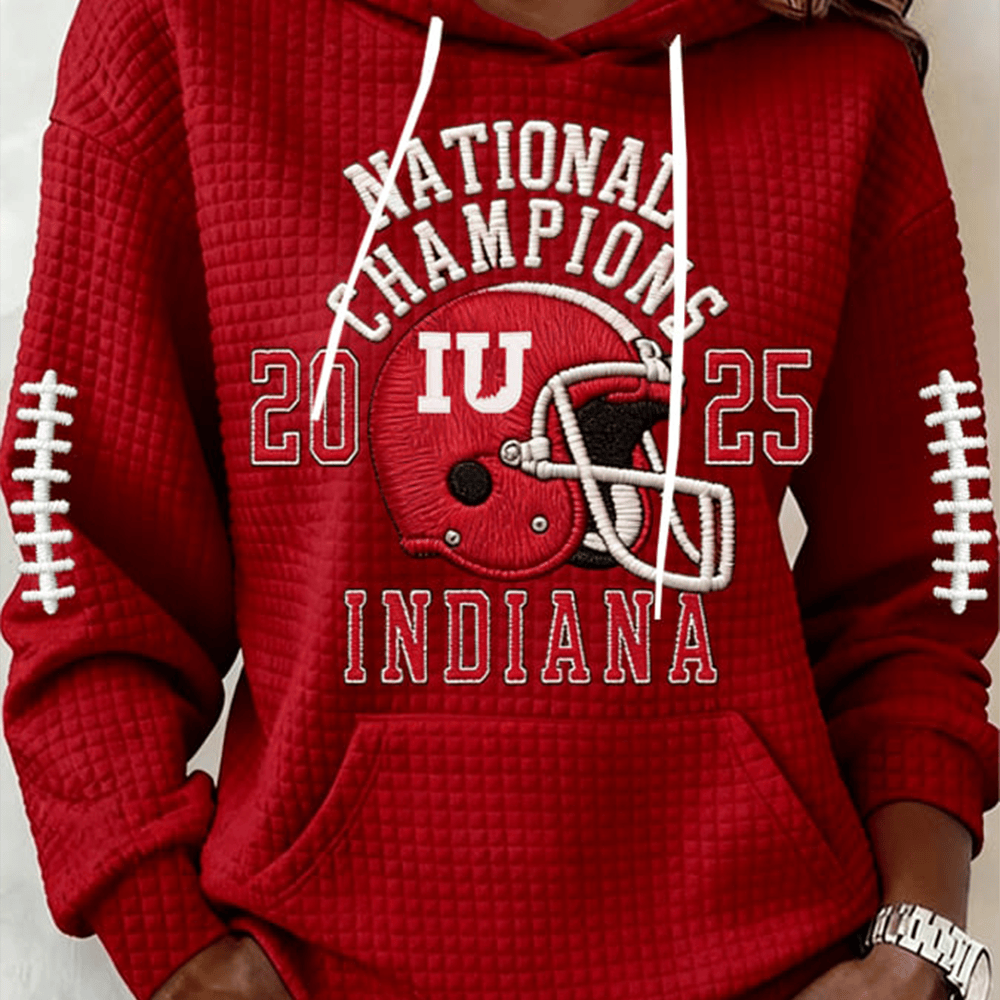 Indiana 2026 National Championship Hoodie Indiana Hoosiers Champs Apparel Football Fan Gear