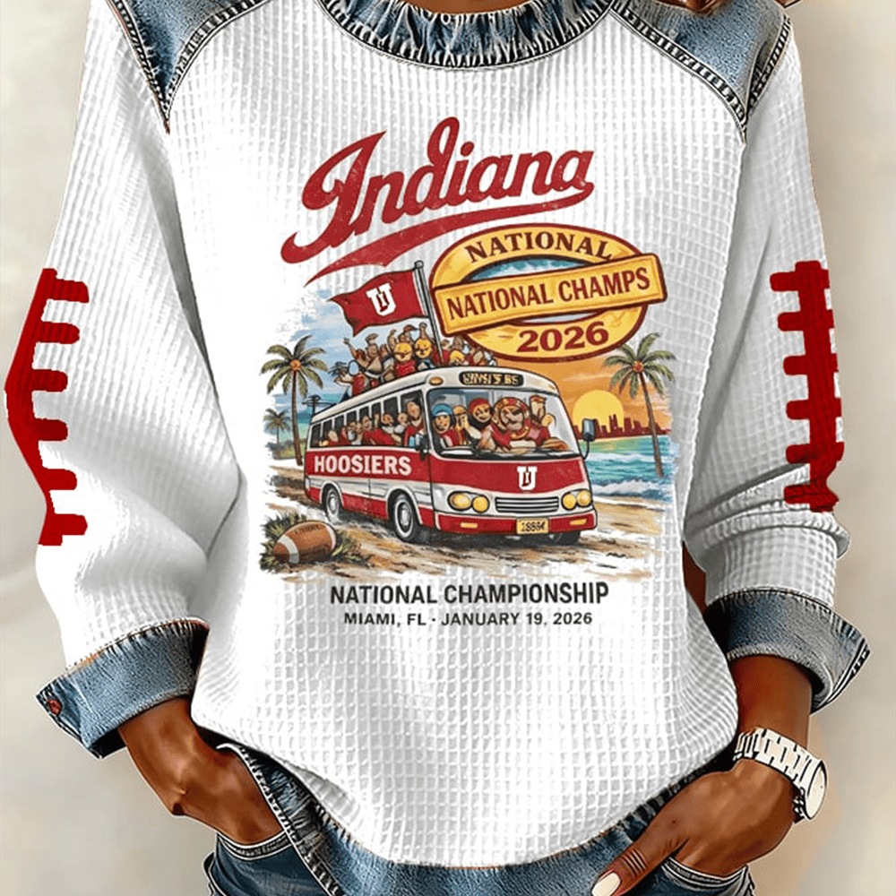 Indiana 2026 National Championship Sweatshirt Game Day Football Clothing Fan Gear