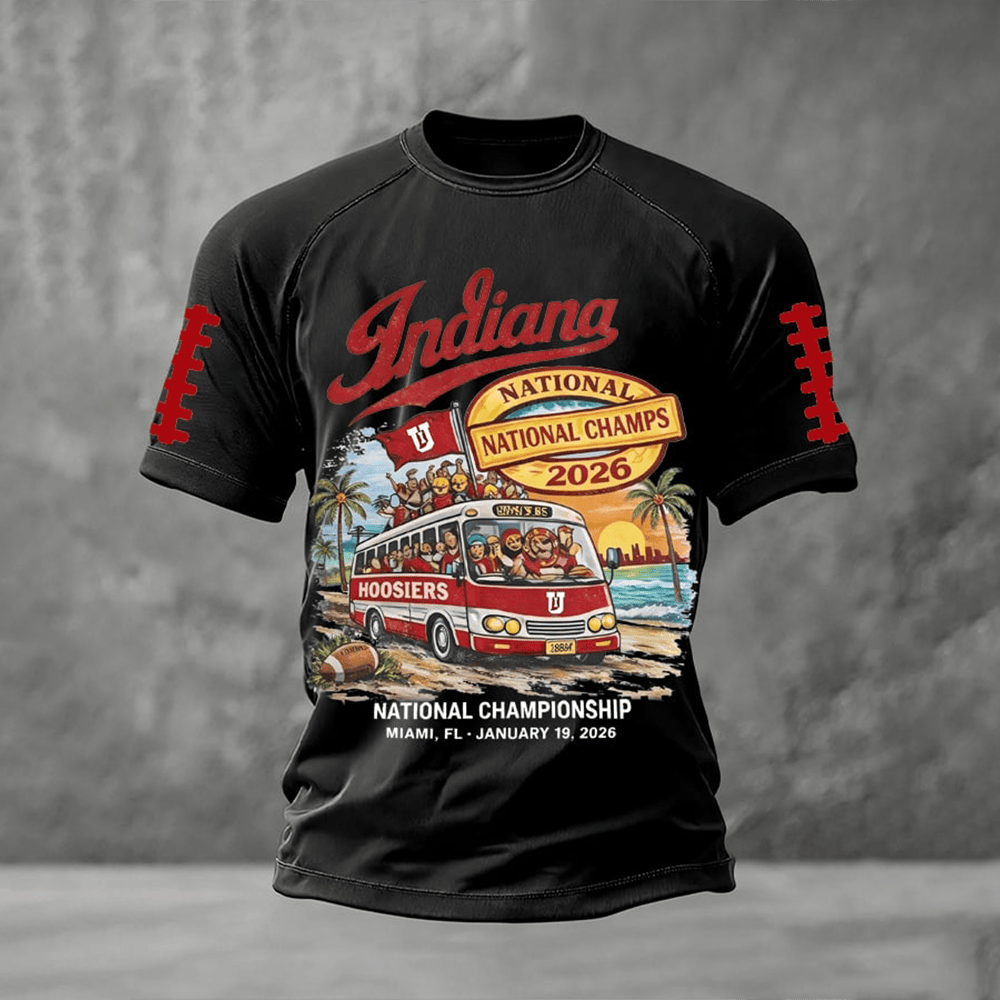 Indiana 2026 National Championship T-Shirt Football Clothes Game Day Gift