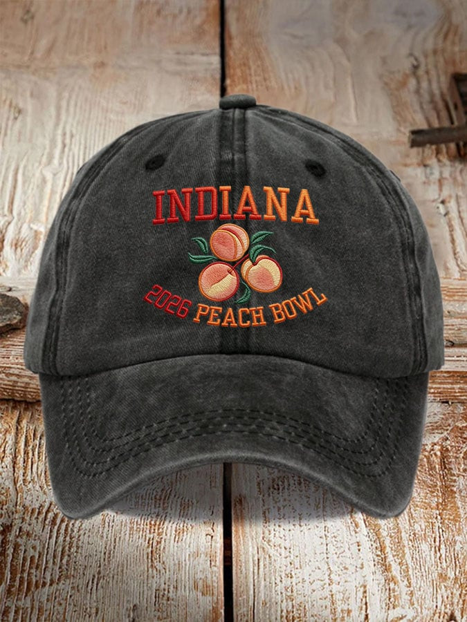 Indiana 2026 Peach Bowl Hat Indiana Hoosiers Merch Football Fan Gear