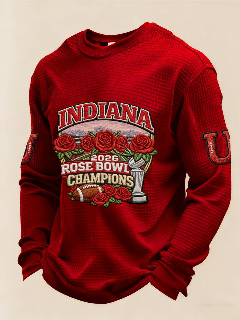 Indiana 2026 Rose Bowl Champions Long Sleeve Shirt Hoosiers Football Fan Clothing Best Gift For IU Family