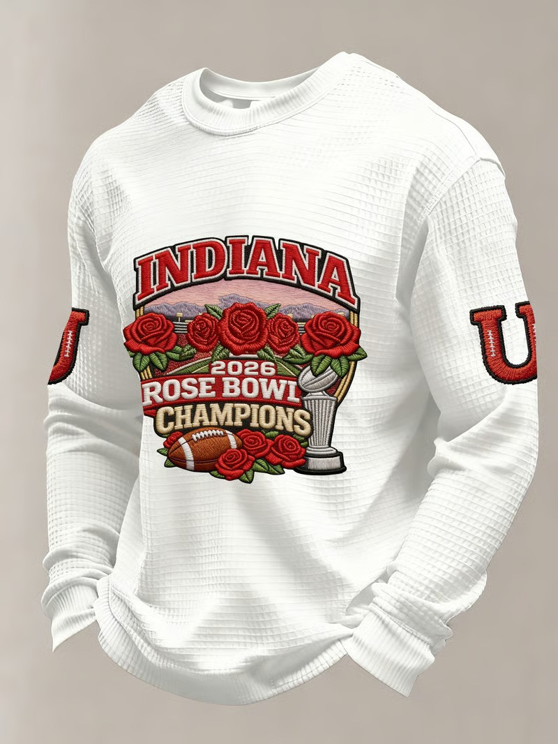 Indiana 2026 Rose Bowl Champions Long Sleeve Shirt Hoosiers Football Fan Gear Best Gift For IU Supporters