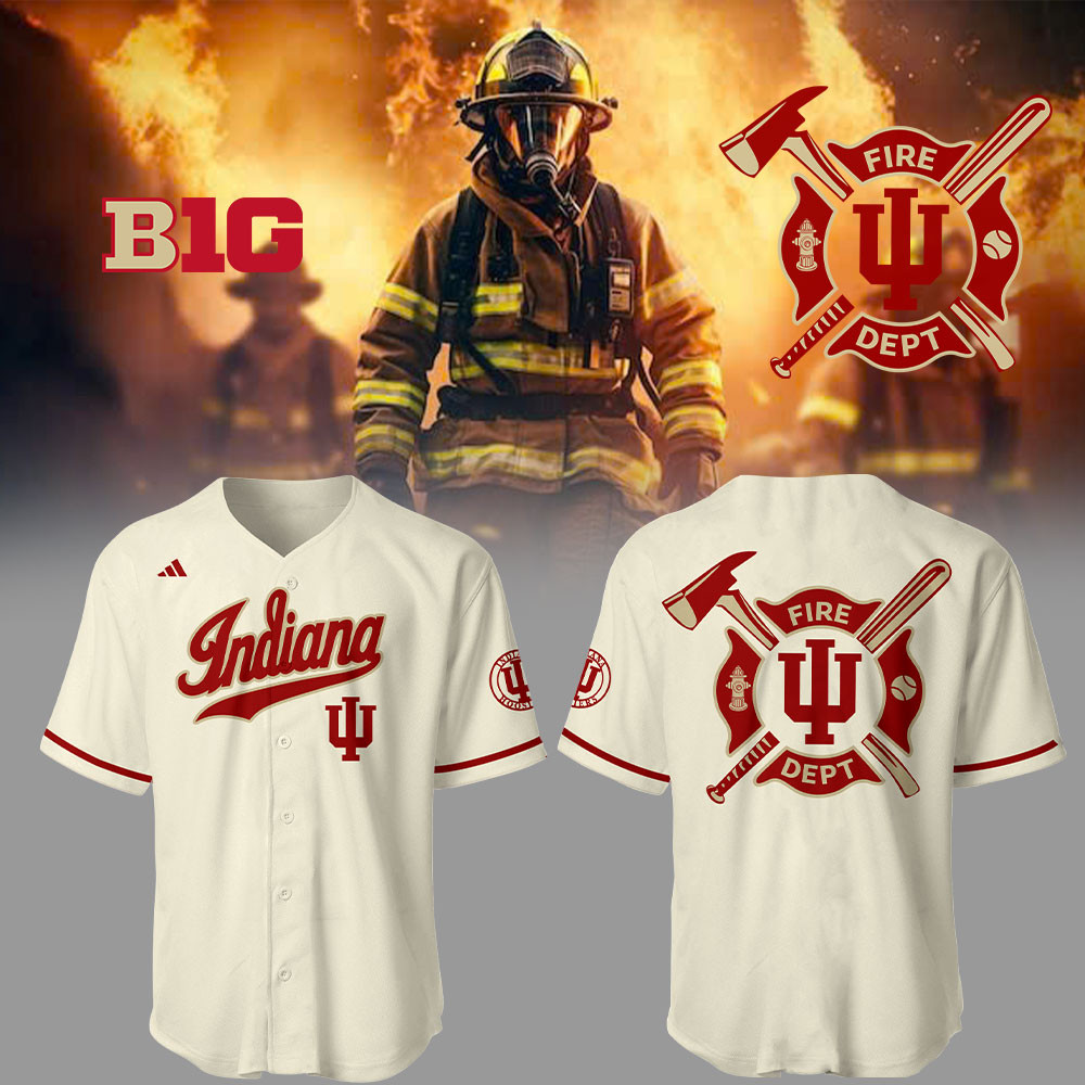 Indiana Baseball x Firefighter Appreciation Night Jersey Baseball Father's Day Gifts