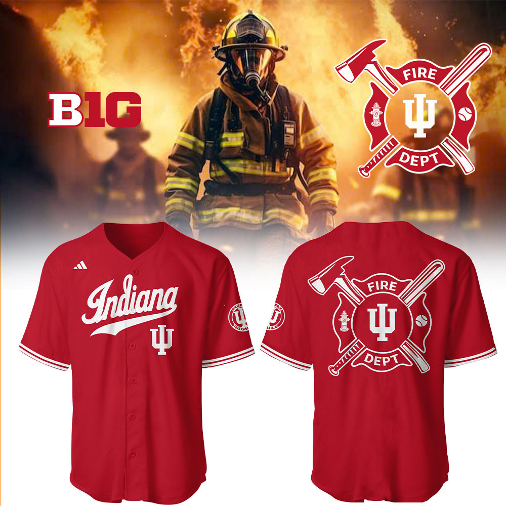 Indiana Baseball x Firefighter Appreciation Night Jersey Gift Ideas For Baseball Players