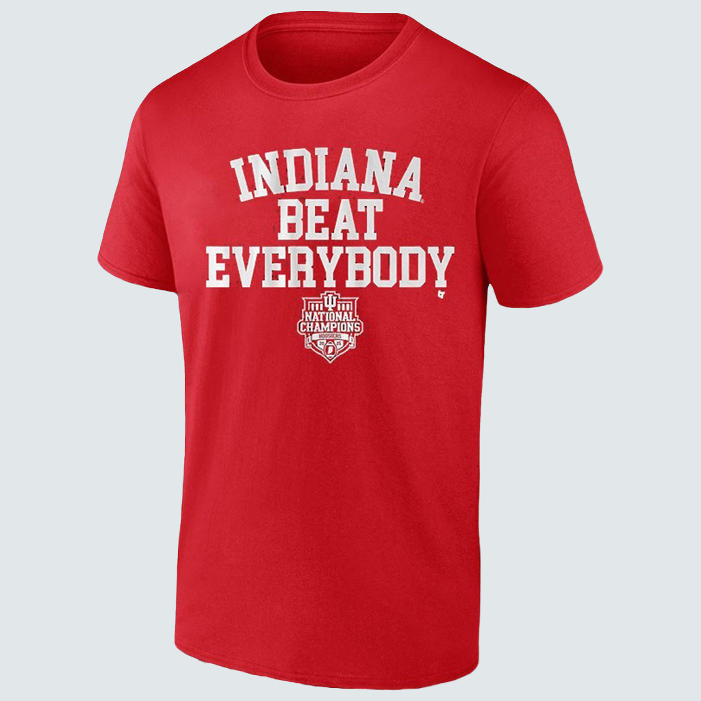 Indiana Beat Everybody 2025 College Football Playoff National Champions T-Shirt Hoosiers Merch